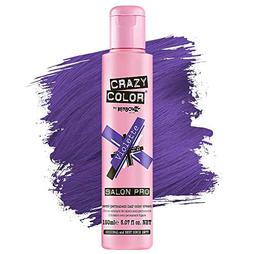 Crazy Color Hair Dye - Vegan and Cruelty-Free Semi Permanent Hair Color, 5.07 fl oz. (VIOLETTE)