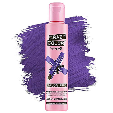 Crazy Color Hair Dye - Vegan and Cruelty-Free Semi Permanent Hair Color, 5.07 fl oz. (VIOLETTE)