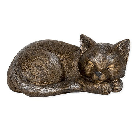 Sleeping Garden Animal Statue Outdoor Yard Figurine (Cat)