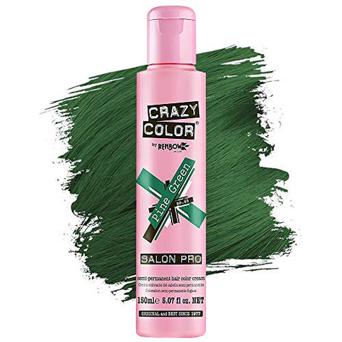 Crazy Color Hair Dye - Vegan and Cruelty-Free Semi Permanent Hair Color, 5.07 fl oz. (PINE GREEN)