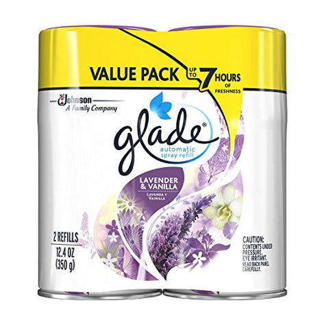 Glade Automatic Spray Air Freshener, Lavender Vanilla, 2count, 12.4 Ounce