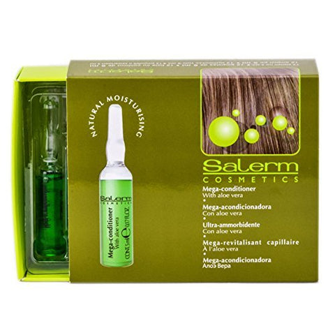 Salerm Cosmetics Mega Conditioner For Nature Moisturising Treatment - 12 Vial x 0.17 oz