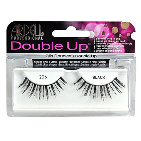 Ardell - False Eyelashes, Double Up #206, Reusable, Black (4-Pack)