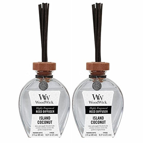 ISLAND COCONUT WoodWick 3 oz Reed Diffuser