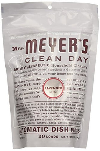 Mrs. Meyer's Lavender Automatic Dishwashing Packs 20 Loads, Lavender 12.7 oz