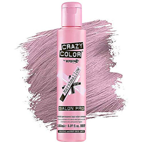 Crazy Color Hair Dye - Vegan and Cruelty-Free Semi Permanent Hair Color, 5.07 fl oz. (MARSHMALLOW)