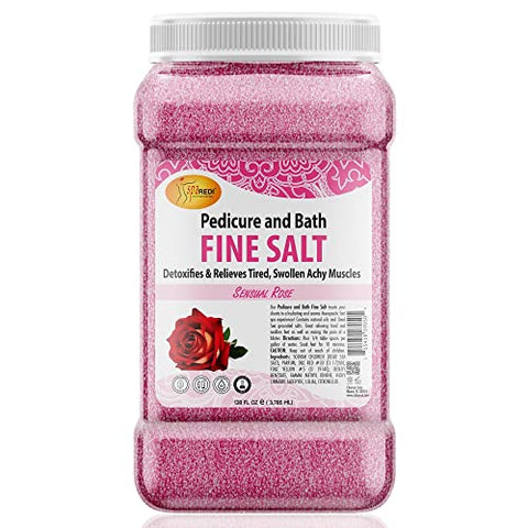 SPA REDI - Detox Foot Soak Pedicure and Bath Fine Salt, Sensual Rose, 128 oz