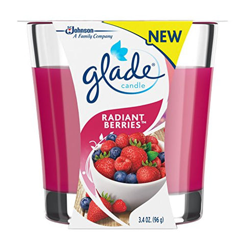 Glade Jar Candle Air Freshener, Radiant Berries, 3.4 Ounce