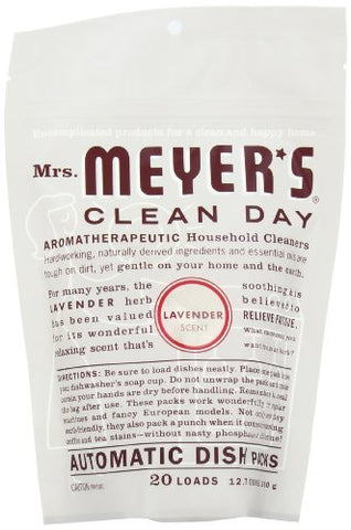 Mrs. Meyer's Clean Day Automatic Dish Packs, Lavender, 20 ct, 3 un