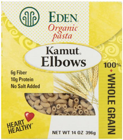 Eden Foods Organic Kamut Elbows, 100% Whole Grain, 14-Ounce Boxes (Pack of 6)