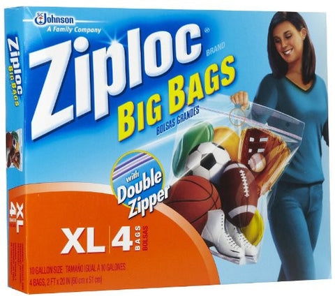 SC Johnson Ziploc Big Bags, XL, 24 x 20 -Inch, 4 Bags – Lotus