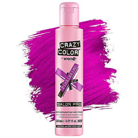 Crazy Color Hair Dye - Vegan and Cruelty-Free Semi Permanent Hair Color, 5.07 fl oz. (PINKISSIMO)