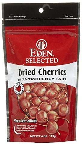 Eden Foods Organic Dried Montmorency Cherries, 4 oz Pouches