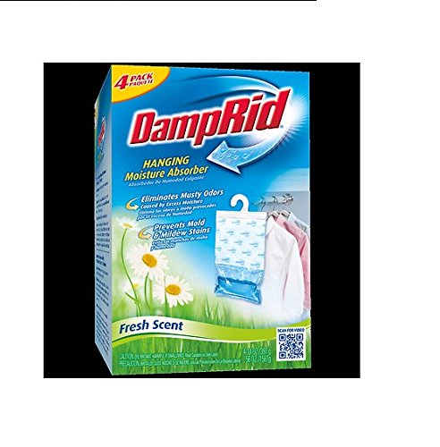 DampRid Hanging Moisture Absorber Fresh Scent - 4 Packs