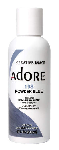 Adore Semi-Permanent Haircolor #198 Powder Blue, 4 Ounce (118ml)