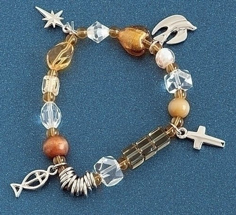 Roman Inc. NEW Christ's Story™ Beaded Bracelet Large -7 1/2