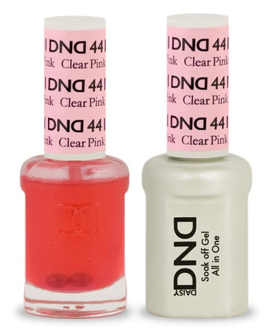 DND Soak Off Gel Polish Dual Matching Color Set 441, Clear Pink