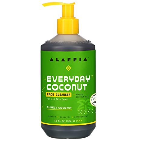 Alaffia Everyday Coconut Face Cleanser, Purely Coconut, 12 fl oz