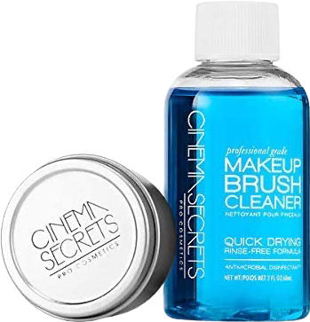 Cinema Secret Pro Cosmetics, Professional Makeup Brush Cleaner Pro Starter Kit 8Fl Oz +Tin