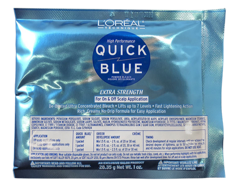 L'Oreal High Performance Quick Blue Powder Bleach, Extra Strength, 1 Oz