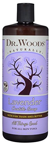 Dr. Woods Pure Lavender Castile Soap with Organic Shea Butter, 32 Ounce