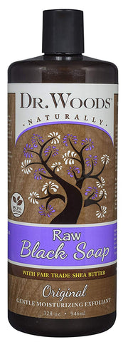 Dr. Woods Raw Black Liquid Body Wash with Organic Shea Butter, 32 Ounce