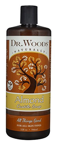 Dr. Woods Pure Almond Liquid Castile Soap, 32 Ounce