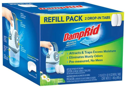 DampRid FG97 Moisture Absorber Refill Pack- 2 Tabs