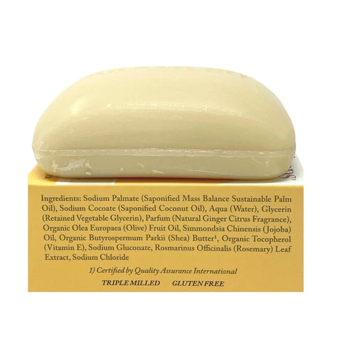 Dr. Woods Moisturizing Ginger Citrus Bar Soap with Jojoba Oil and Organic Shea Butter, 5.25 Ounce