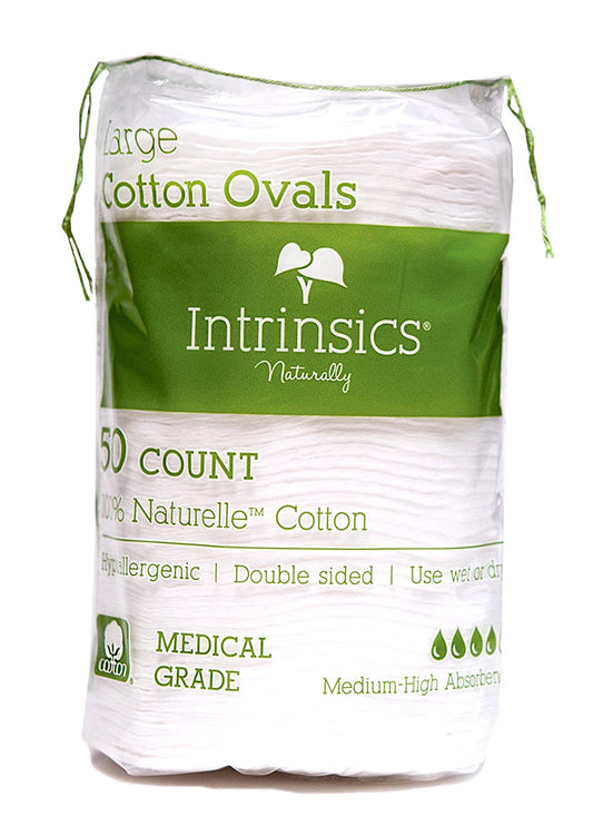 Intrinsics Large Oval Cotton Pads, 50 Count