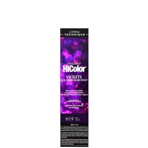 L'Oreal Excellence HiColor Permanent Hair Color, True Violet, 1.74 Oz