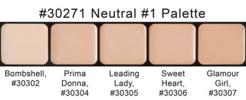 Graftobian HD Glamour Creme Palette, Neutral #1