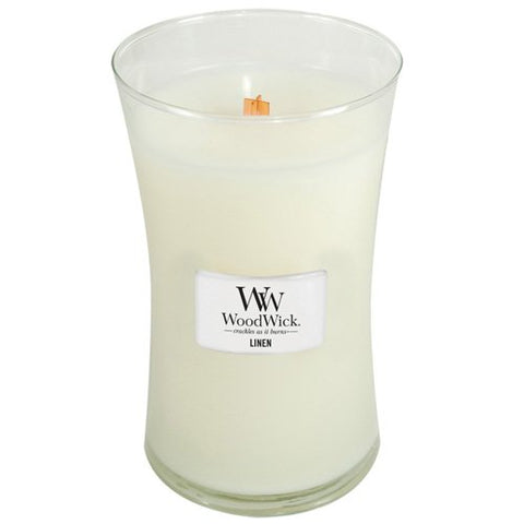 WoodWick Candle, Linen, Large